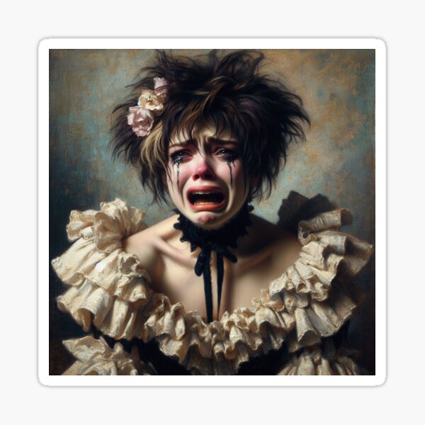 Item preview, Weeping girl designed and sold by Donkey's Salad.