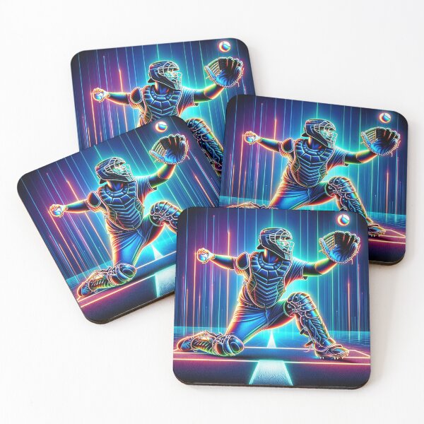 Item preview, Neon Glow Baseball Catcher 3 designed and sold by Urban Cloud Studio.