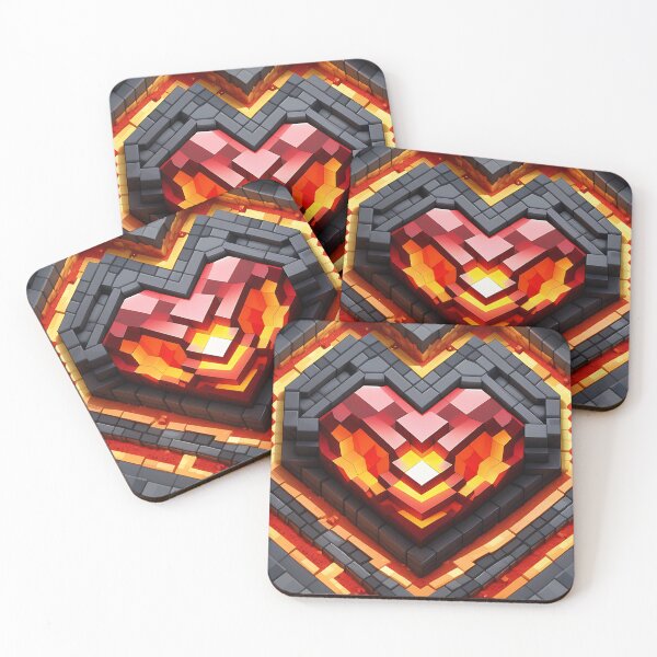Item preview, A fiery heart surrounded by mining resources designed and sold by IAmagineFR.