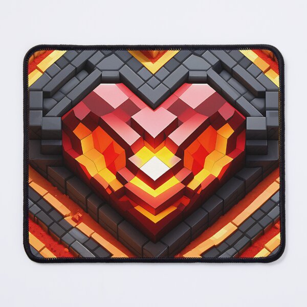 Item preview, A fiery heart surrounded by mining resources designed and sold by IAmagineFR.