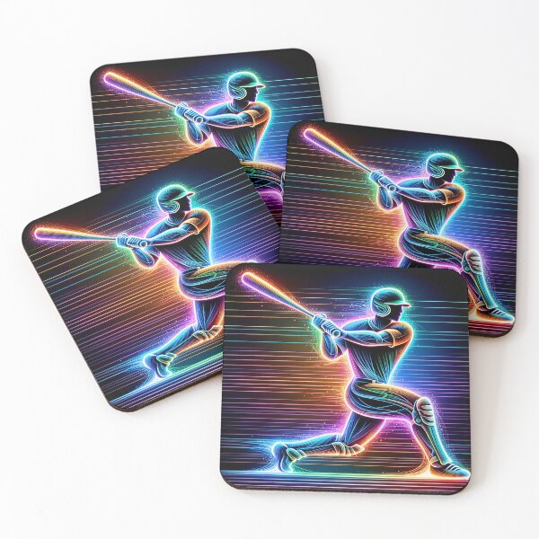 Item preview, Neon Glow Baseball Batter 2 designed and sold by Urban Cloud Studio.
