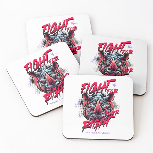 Item preview, Fight for your right respect wildlife rhinoceros. designed and sold by INKNIK.