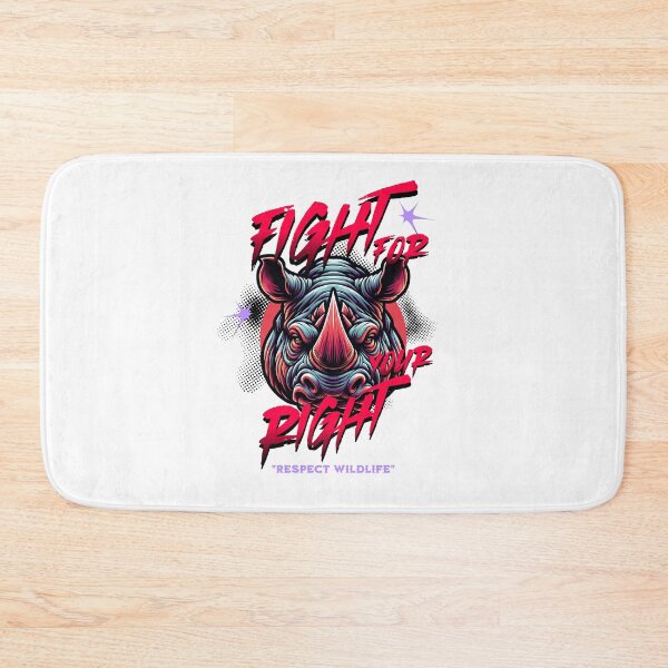 Item preview, Fight for your right respect wildlife rhinoceros. designed and sold by INKNIK.