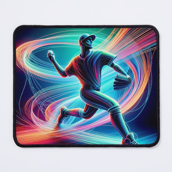 Item preview, Neon Glow Baseball Pitcher 2 designed and sold by Urban Cloud Studio.