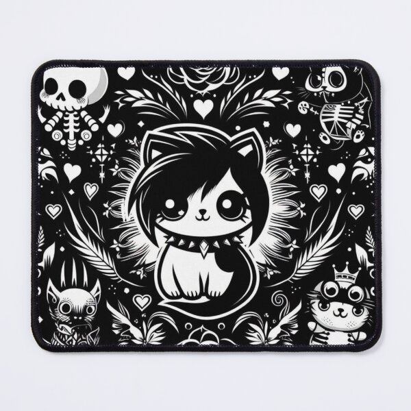 Item preview, Goth cat pattern designed and sold by SpookyCuties.