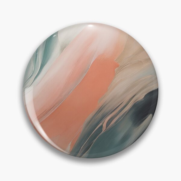 Item preview,  Geometric peach and olive abstract artpiece, reality designed and sold by Coolparrotgirl.