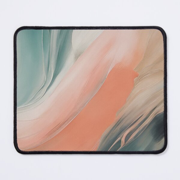 Item preview, Geometric peach and olive abstract artpiece, reality designed and sold by Coolparrotgirl.