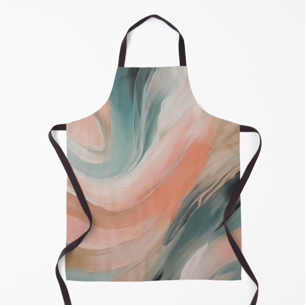 Item preview, Geometric peach and olive abstract artpiece, reality designed and sold by Coolparrotgirl.