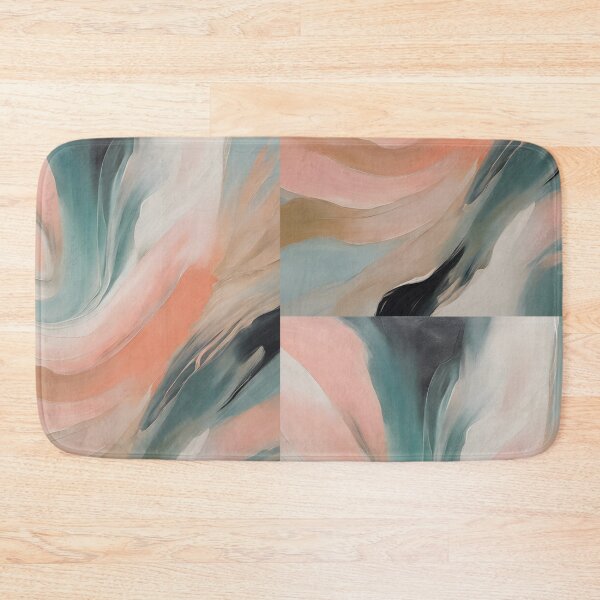 Item preview,  Geometric peach and olive abstract artpiece, reality designed and sold by Coolparrotgirl.