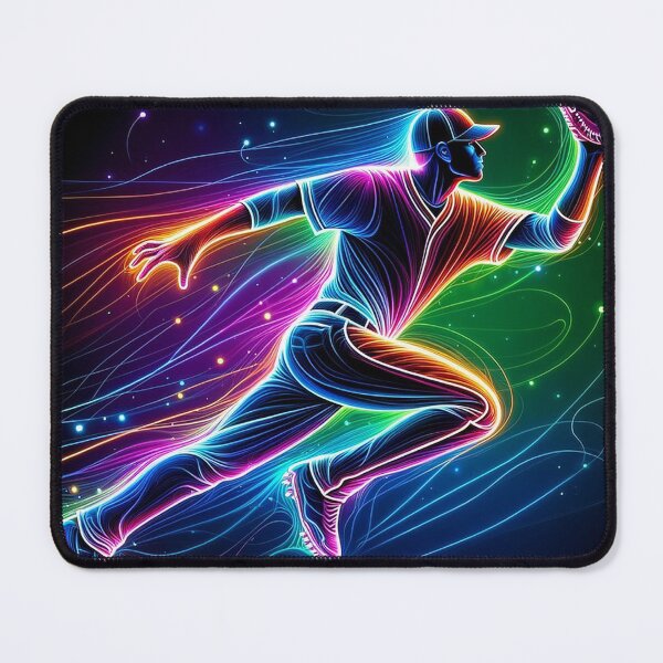 Item preview, Neon Glow Baseball Fielding 1 designed and sold by Urban Cloud Studio.