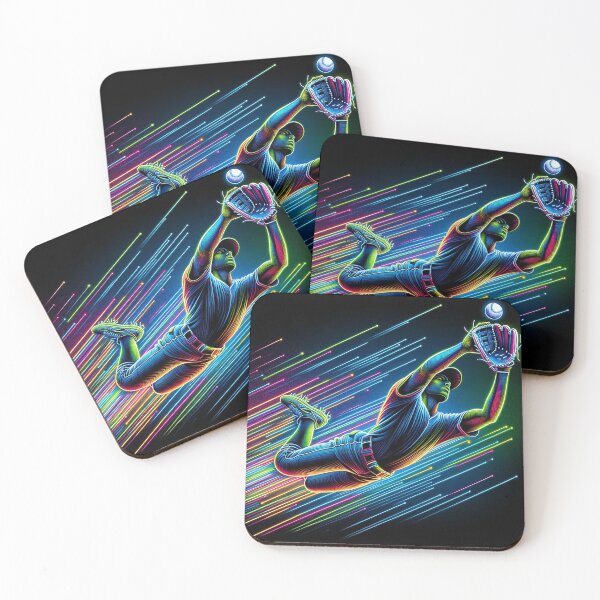 Item preview, Neon Glow Baseball Fielding 5 designed and sold by Urban Cloud Studio.