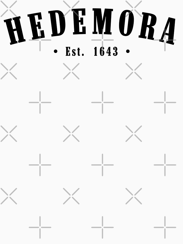 Thumbnail 7 of 7, Classic T-Shirt, Hedemora Dalarna Sweden Est. 1944 Black Letter Sverige designed and sold by establishedwear.