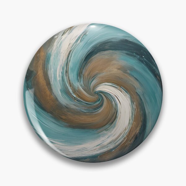 Item preview, Blue golden spiral Geometric abstract artpiece, reality designed and sold by Coolparrotgirl.