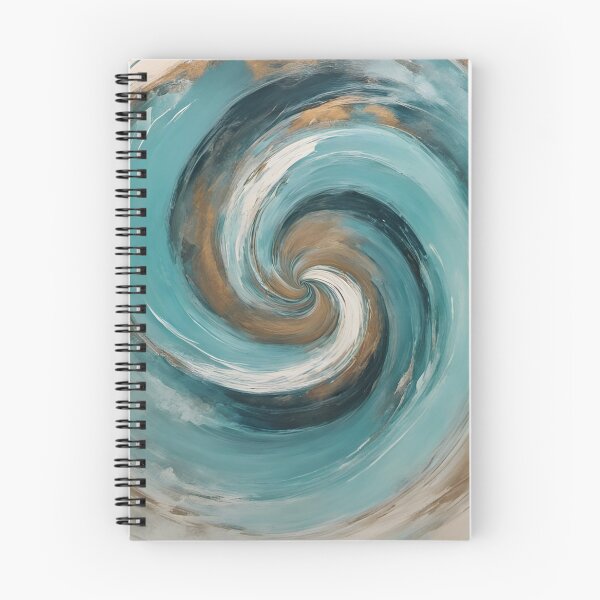 Item preview, Blue golden spiral Geometric abstract artpiece, reality designed and sold by Coolparrotgirl.