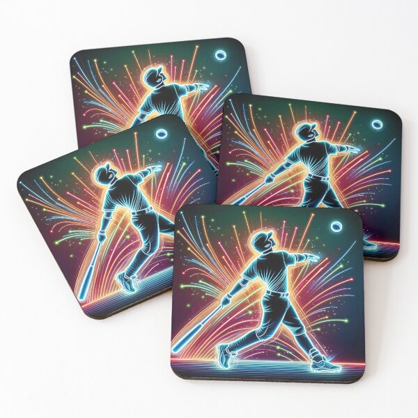 Item preview, Neon Glow Baseball Homerun 2 designed and sold by Urban Cloud Studio.