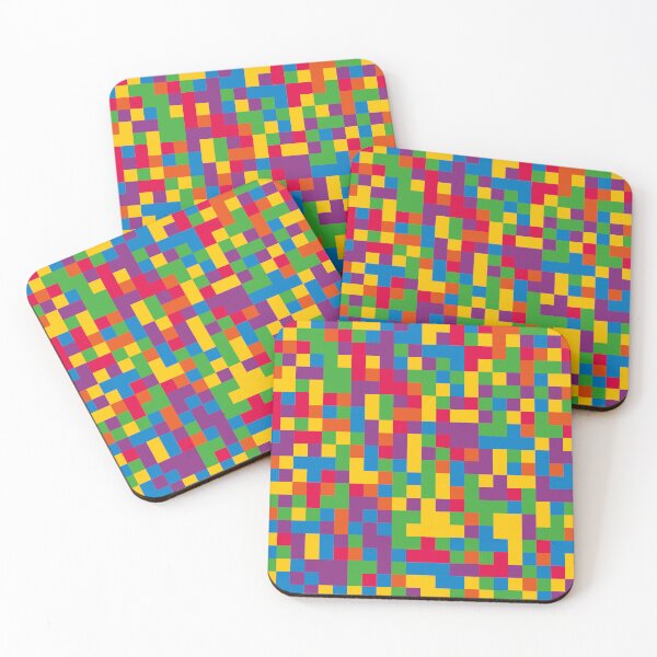 Item preview, Crayon Colours Square Pixel Pattern designed and sold by Phil Tessier Too.