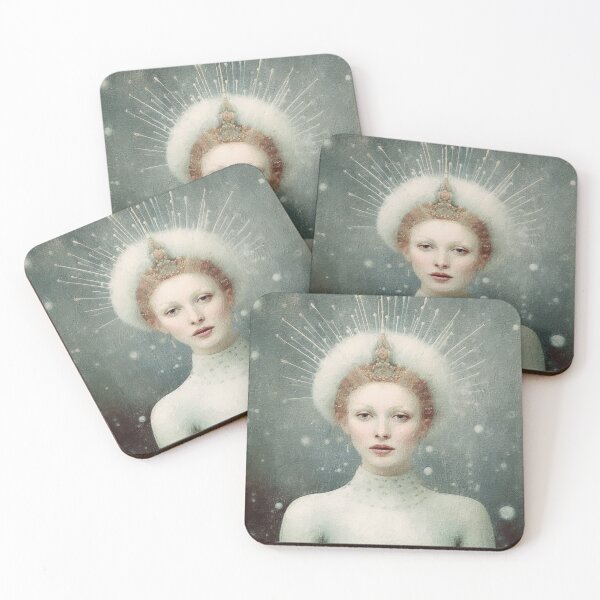 Item preview, Aesthetic Fine Art Painting of a Young Woman A Princess of Winter designed and sold by HappyNouveau.