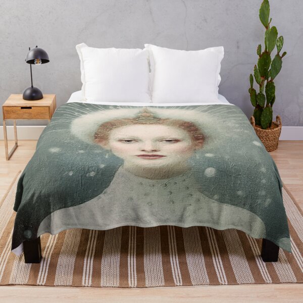 Item preview, Aesthetic Fine Art Painting of a Young Woman A Princess of Winter designed and sold by HappyNouveau.
