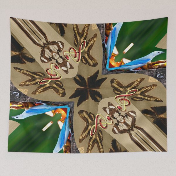 Item preview,  **ABSTRACT BLUE BIRDS AND BUTTERFLIES, SING SPRING!** designed and sold by Ralek.