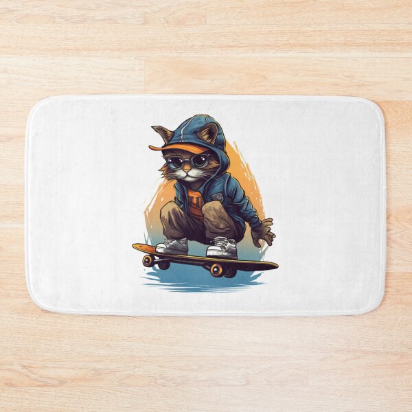 Item preview, cat playing skateboard designed and sold by Thong-D.