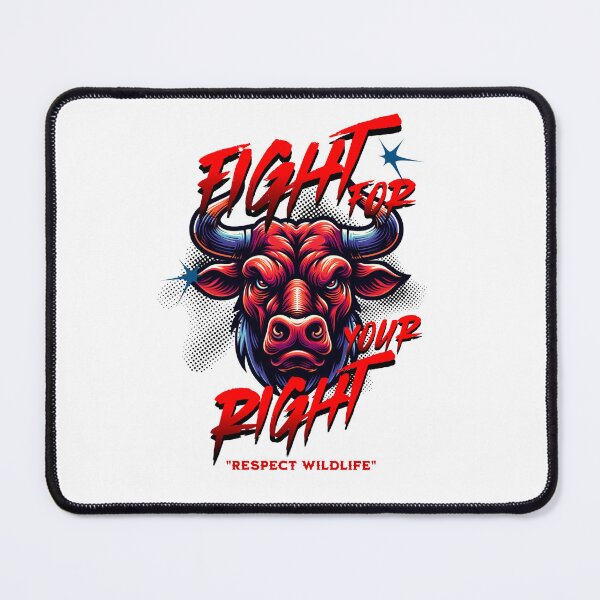 Item preview, Fight for your right respect wildlife Bull. designed and sold by INKNIK.