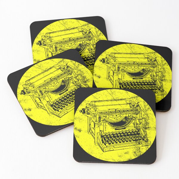 Item preview, Copy of VINTAGE DISTRESSED MANUAL TYPEWRITER YELLOW designed and sold by Marni Scofidio Desi9ns.