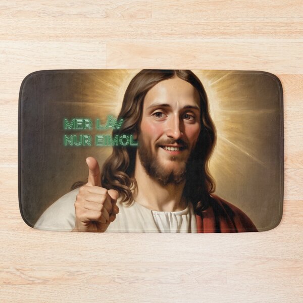 Item preview, Happy Cologne Jesus philosophy of life: Mer läv just eimol designed and sold by Wolfsee.