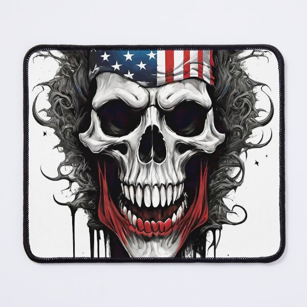 Item preview, Skull with American Flag Beanie Illustration designed and sold by ironpalette.
