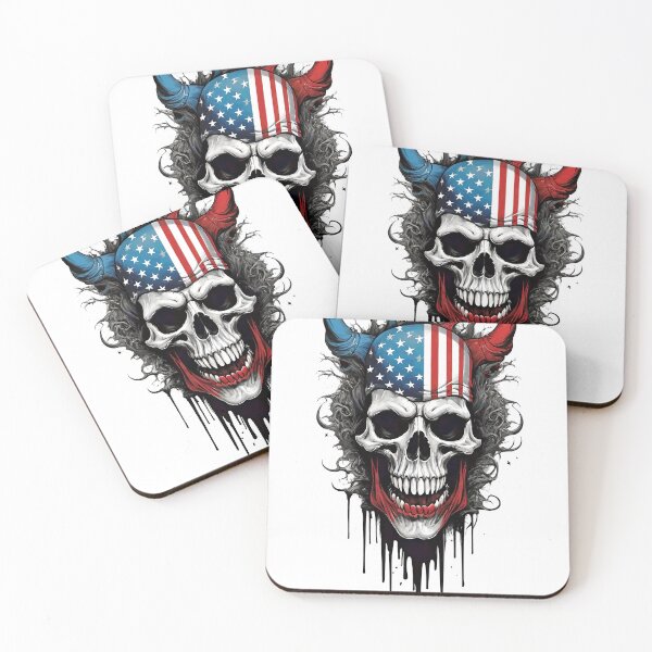 Item preview, Skull with American Flag Beanie Illustration designed and sold by ironpalette.