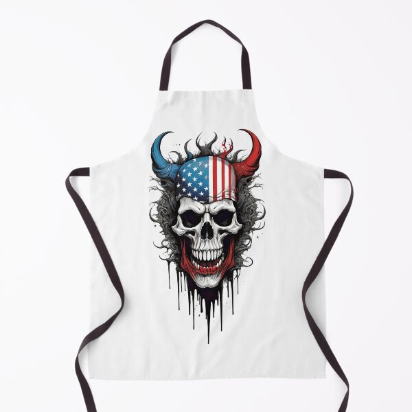 Item preview, Skull with American Flag Beanie Illustration designed and sold by ironpalette.
