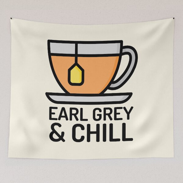 Item preview, Earl Grey And Chill! Cute Tea Cup Cartoon designed and sold by PMCreative.