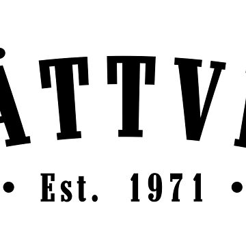 Artwork thumbnail, Rättvik Dalarna Sweden Est. 1971 Black Letter Sverige by establishedwear