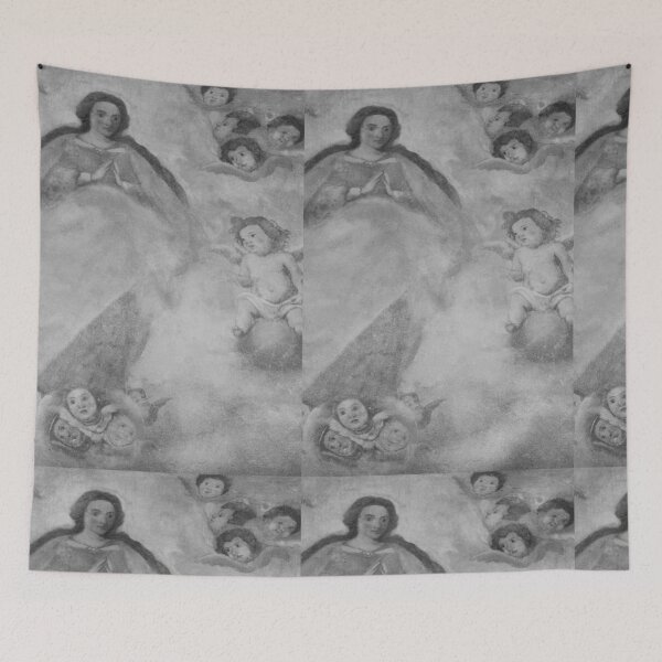 Item preview, Wall Art Faces Cordoba Black and White Vertical designed and sold by eddiebarronshop.