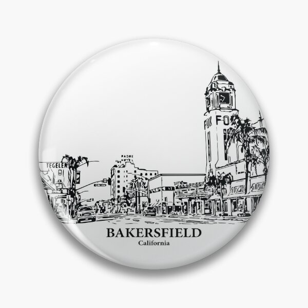 Artikelvorschau, Bakersfield – Kalifornien entworfen und verkauft von Lakeric Cityscapes.