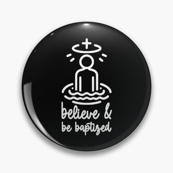 Item preview, Believe And Be Baptized. Baptism Black And White Christian designed and sold by PMCreative.