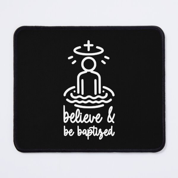 Item preview, Believe And Be Baptized. Baptism Black And White Christian designed and sold by PMCreative.