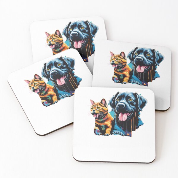 Item preview, cat and dog on t-shirt designed and sold by VisualWonders.
