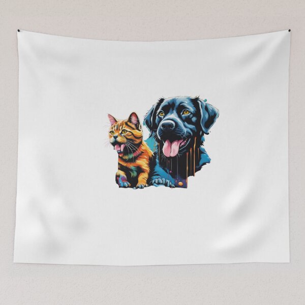 Item preview, cat and dog on t-shirt designed and sold by VisualWonders.