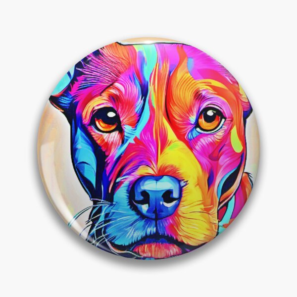 Item preview, Vibrant Dog Art: Colorful Painting designed and sold by Health And Fitness Posts e-Store.
