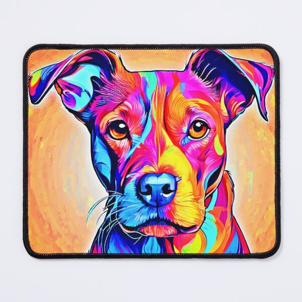 Item preview, Vibrant Dog Art: Colorful Painting designed and sold by Health And Fitness Posts e-Store.