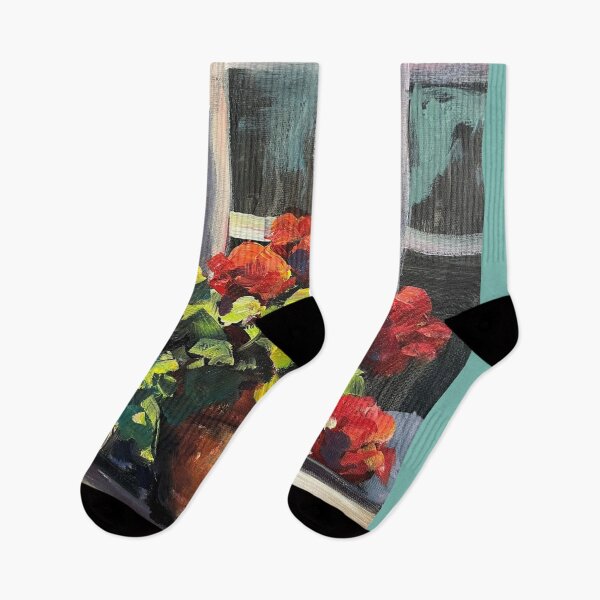 Item preview, Geraniums in the Window designed and sold by Susan Elizabeth Jones Art.