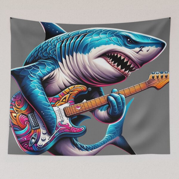 Item preview, Shark Strummer: Oceanic Rockstar Vibes designed and sold by Prosser87.