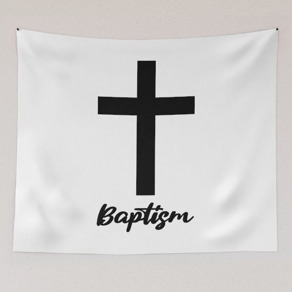 Item preview, Baptism. Black And White Cross designed and sold by PMCreative.