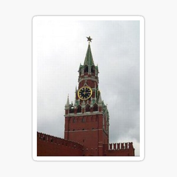 Spasskaya Tower, Moscow, weave, template, routine, stereotype, gauge, mold Sticker