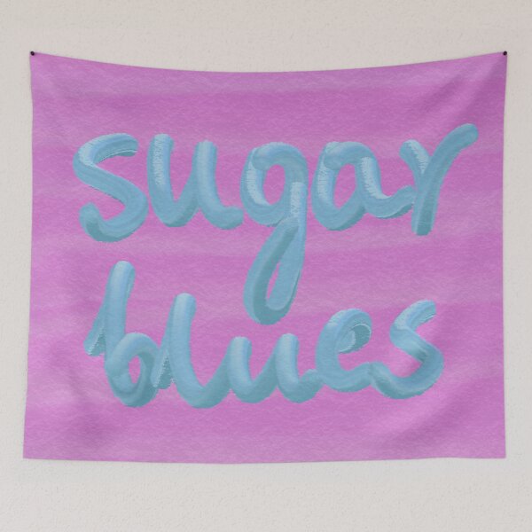 Item preview, SUGAR BLUES word art print designed and sold by nataliavandalia.