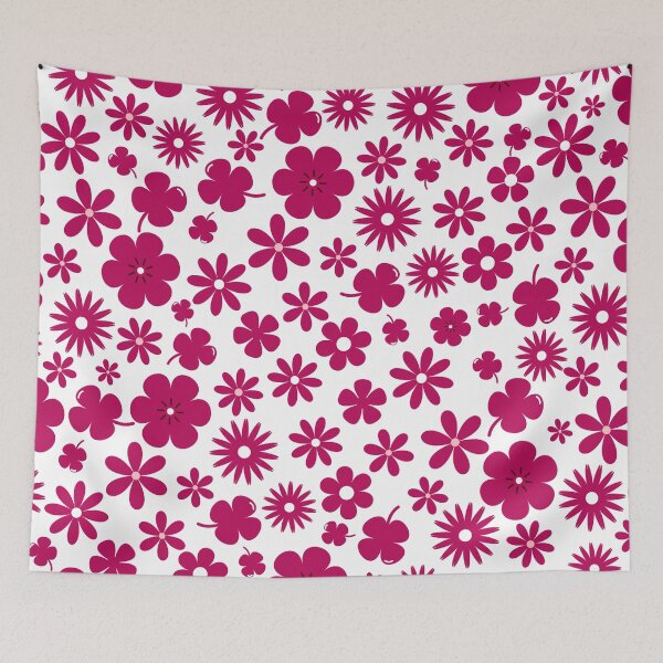 Item preview, berry color pink wildflower summer tropical girly cute pattern designed and sold by DesignYourWaystore.