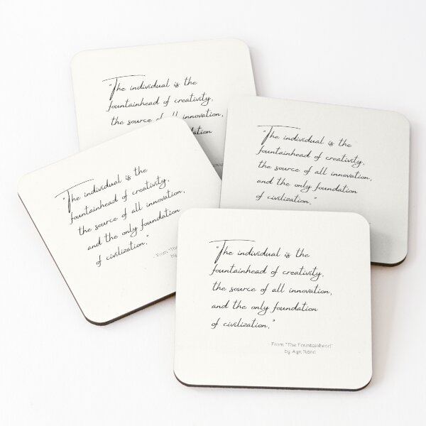 Item preview, A Quote about Individuality from "The Fountainhead" by Ayn Rand designed and sold by Poemit.