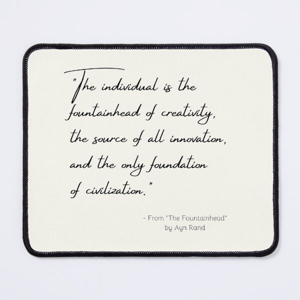 Item preview, A Quote about Individuality from "The Fountainhead" by Ayn Rand designed and sold by Poemit.
