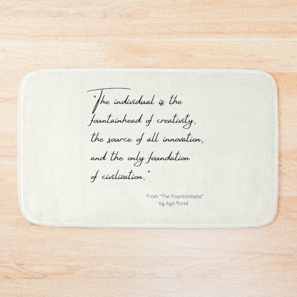 Item preview, A Quote about Individuality from "The Fountainhead" by Ayn Rand designed and sold by Poemit.