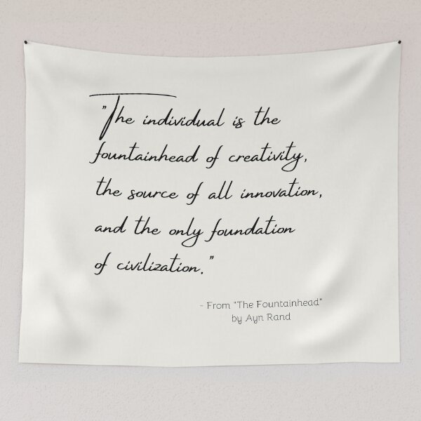 Item preview, A Quote about Individuality from "The Fountainhead" by Ayn Rand designed and sold by Poemit.
